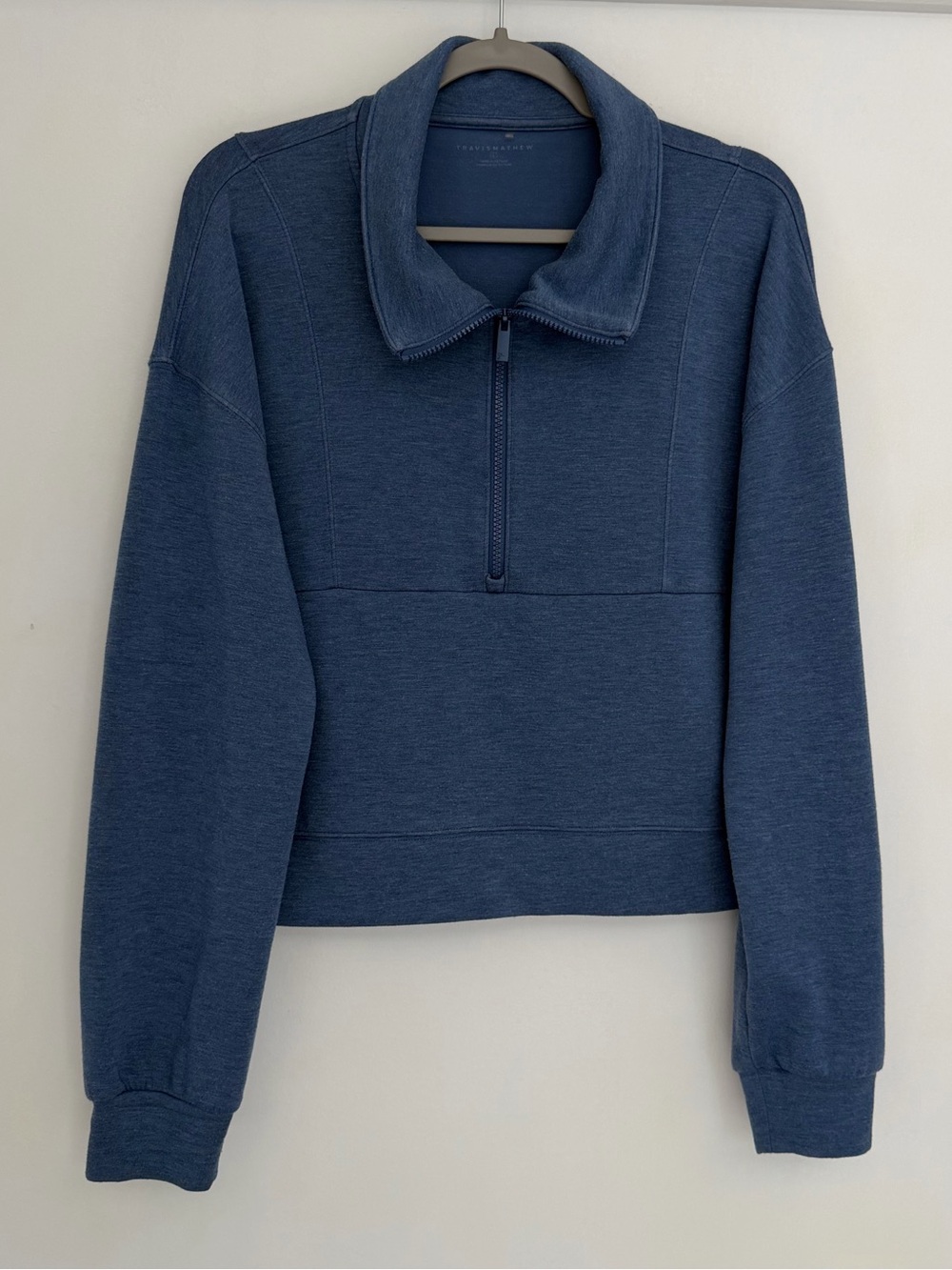 Travis Mathew Skyloft Soft Blue Half Zip Pullover Sweatshirt